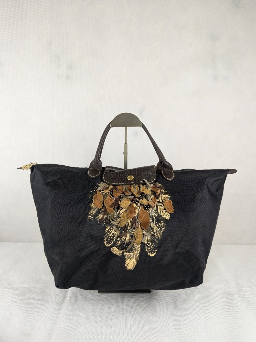 Longchamp "Apache" Bag Model Depose Limited Edition Black Nylon Made in France. - Picture 1 of 15